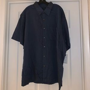 2xl Men’s Navy short sleeve Button Down